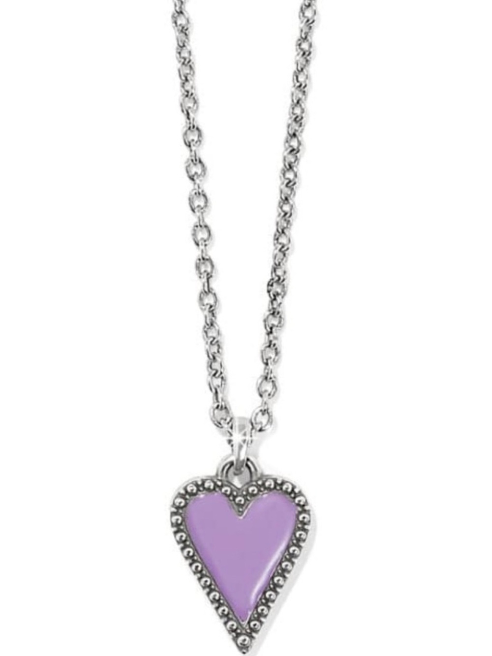 New Brighton Dazzling Love Necklace Lavender Heart Pendant NWT, Tissue & Box